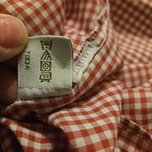 Orvis Gigham Women's Size 14 Red Button Down Shirt Country Prairie - Picture 7 of 7